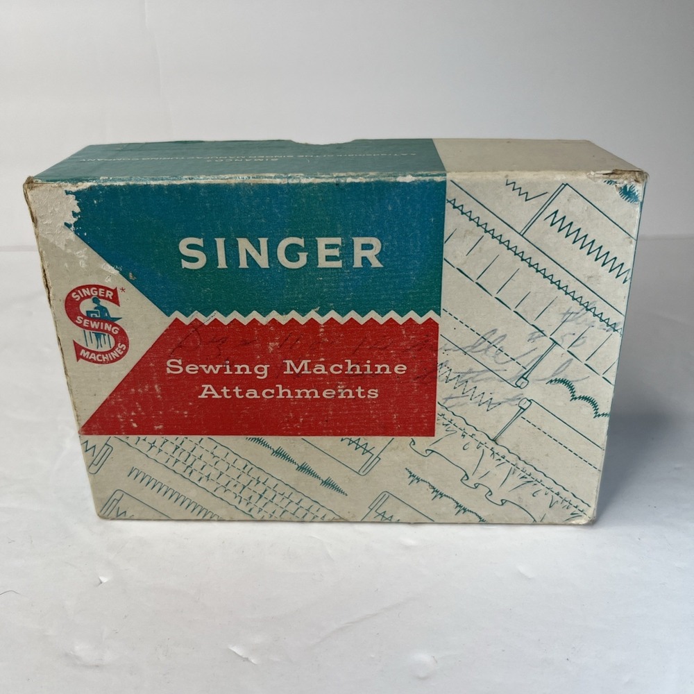 Vintage Singer Sewing Machine Attachments Lot Style-O-Matic 328K Discs Feet Box